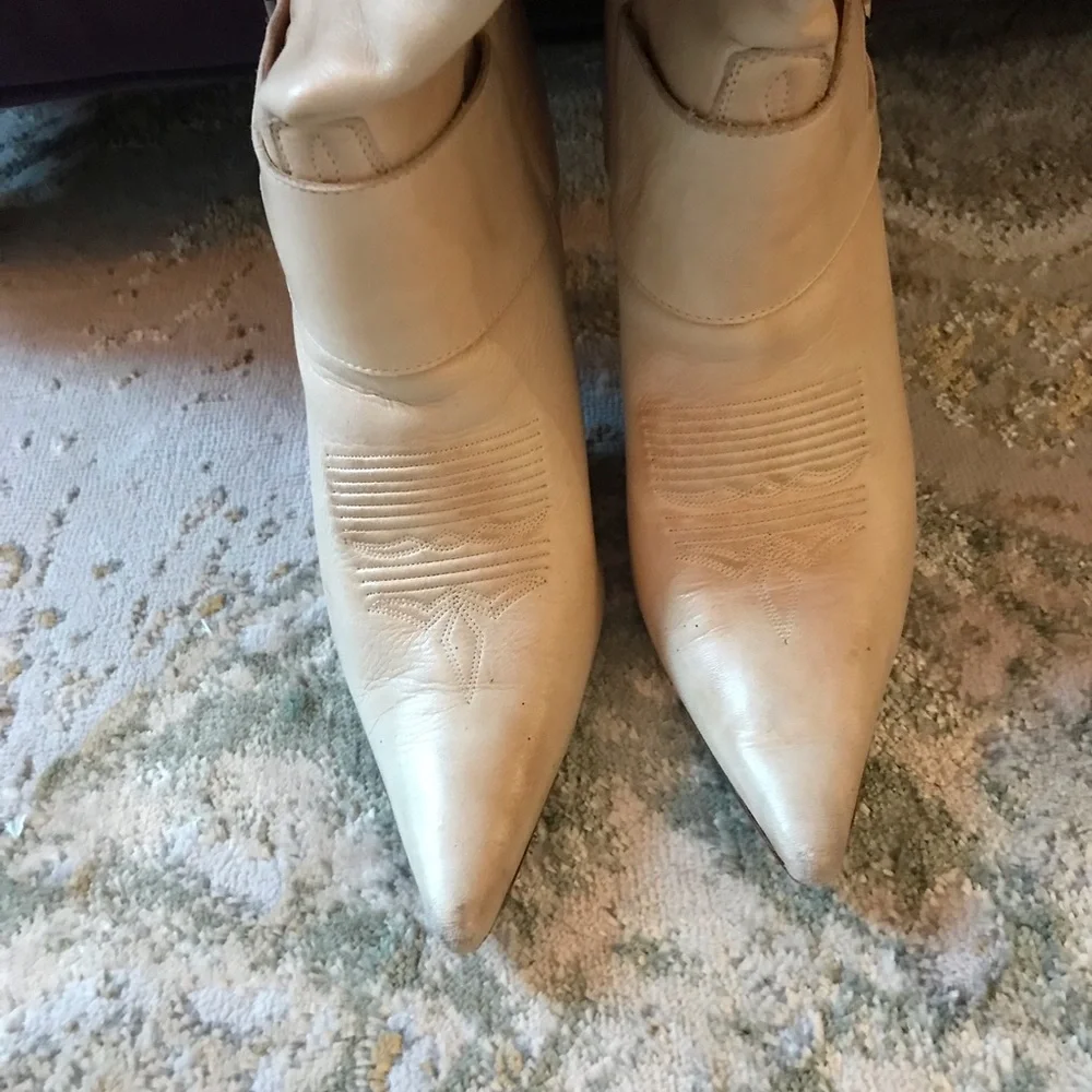 Charlie 1 Horse by Lucchese Tan Quilted Leather Cowboy Boots - Picture 5 of 10